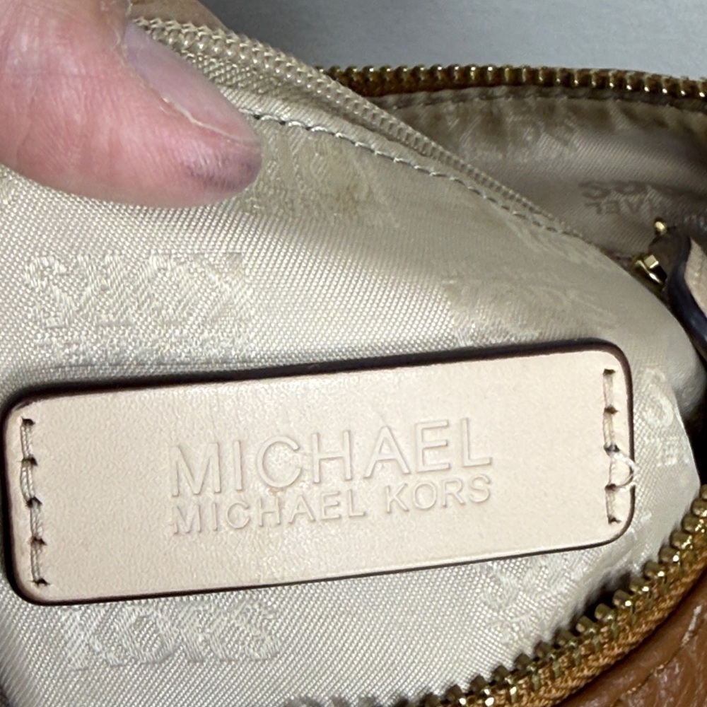 (H0) Michael Kors Brown Leather Handbag - Picture 12 of 16